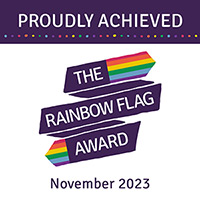 The Rainbow Flag Award logo