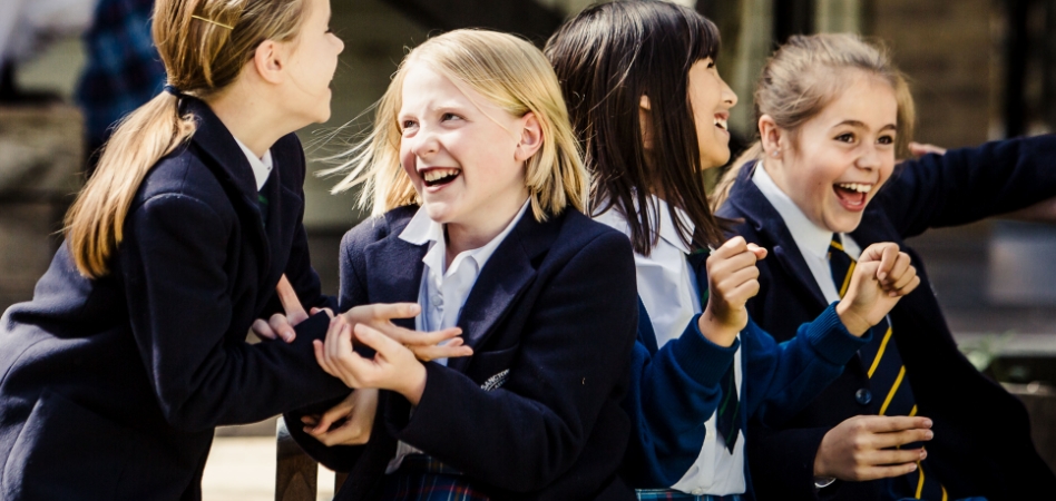 children playing outside