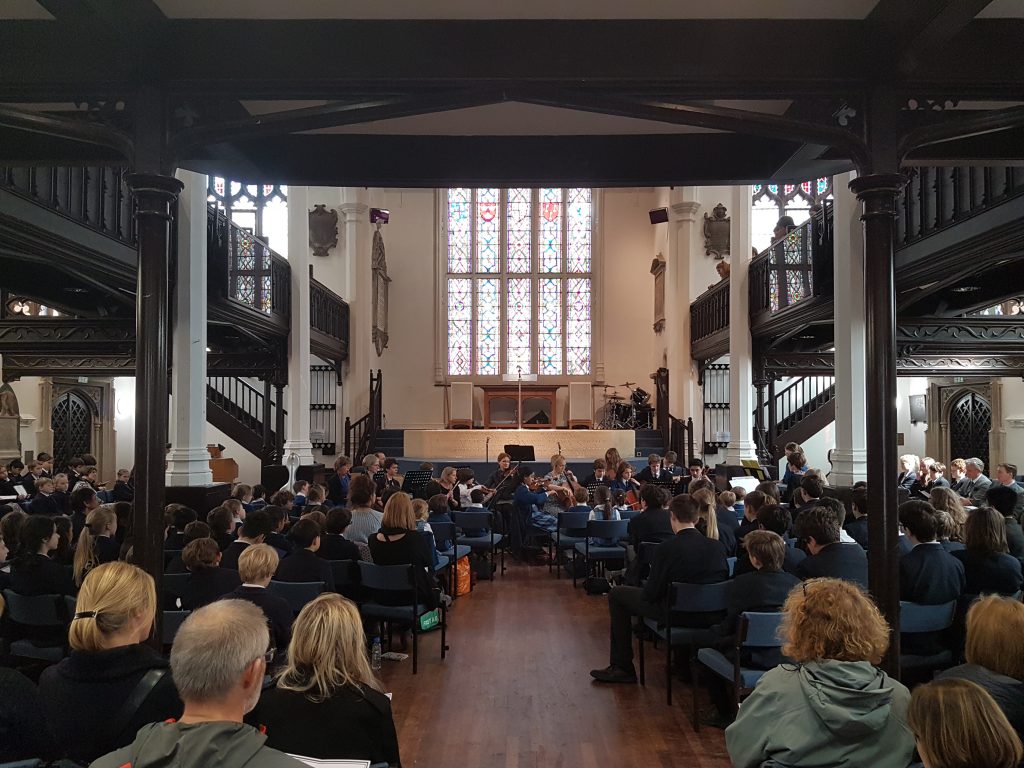 Students at the Easter Service
