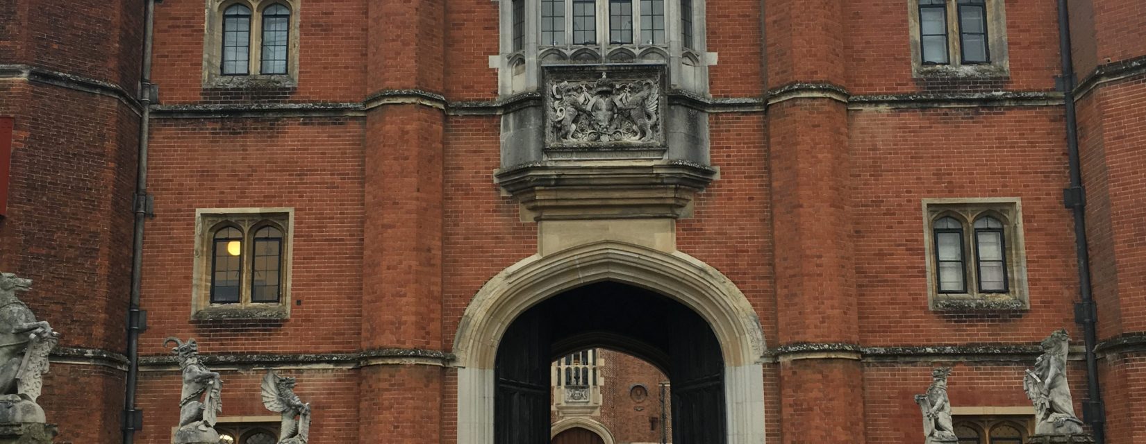 Students on a trip to Hampton Court