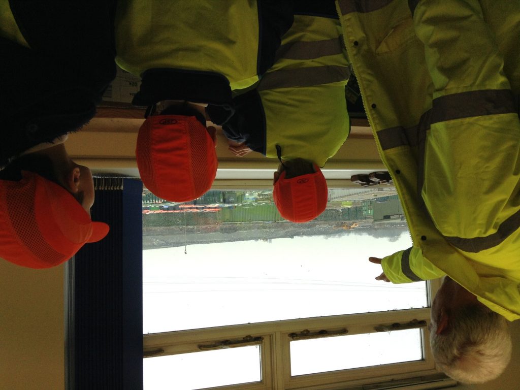 students at the rubbish tip