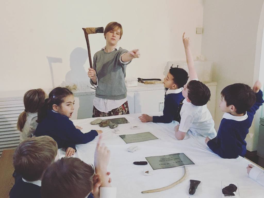 children sat at a table