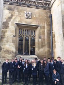 Students at King's College Chapel