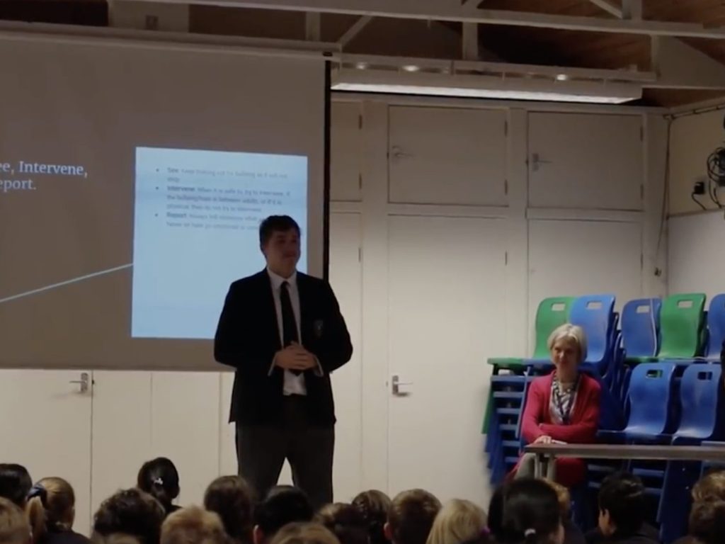 Students doing a presentation