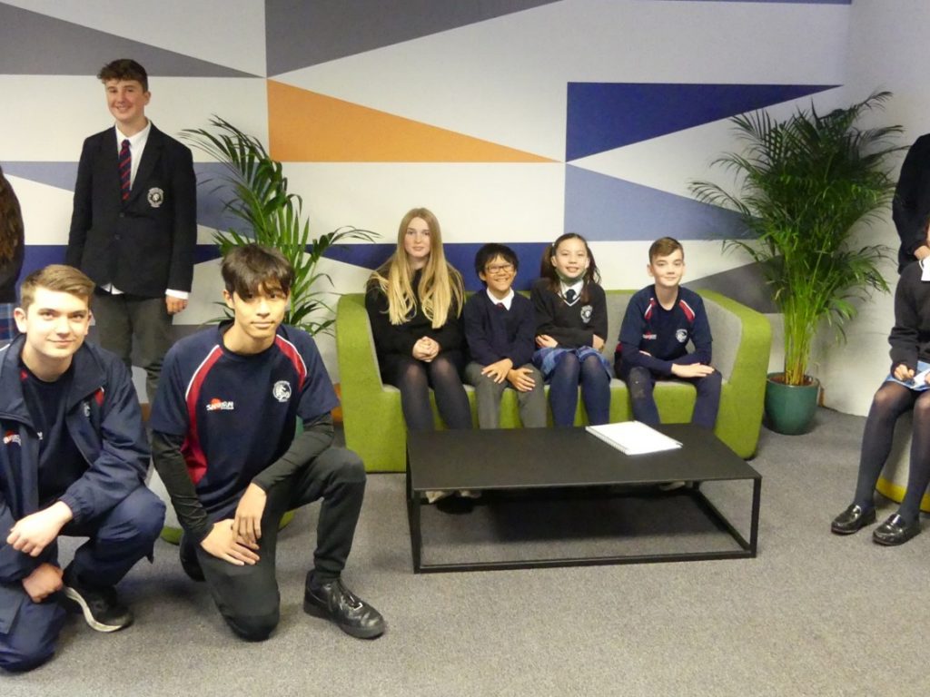 children in their sancton wood school uniform