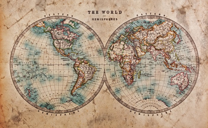 The map of the world