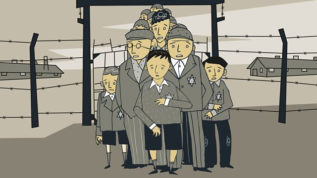 cartoon drawing of holocaust