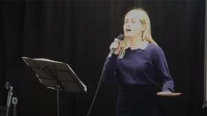 female pupil singing