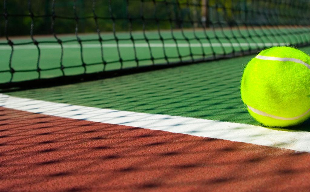 Tennis balls on Court