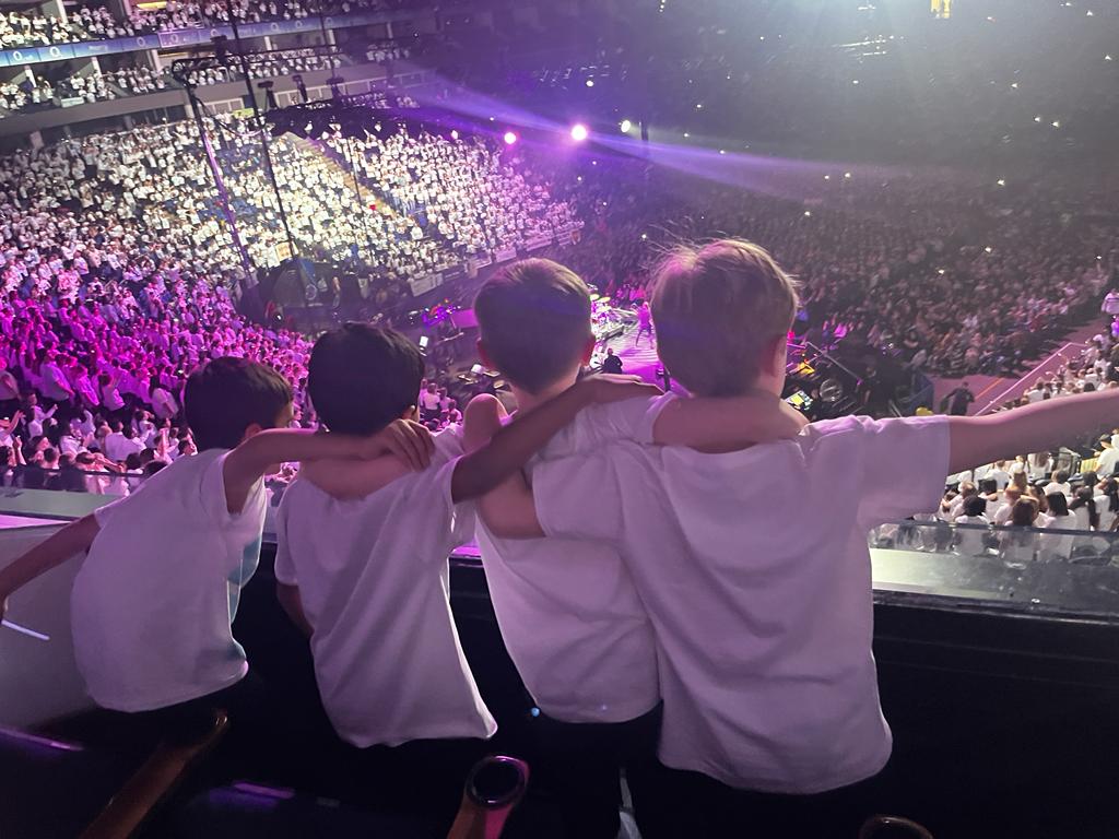 students at a concert